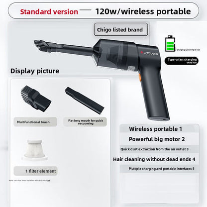 Portable Wireless Car Vacuum Cleaner with High Suction!
