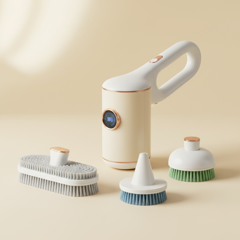 Electric Spin Scrubber with Extendable Handle